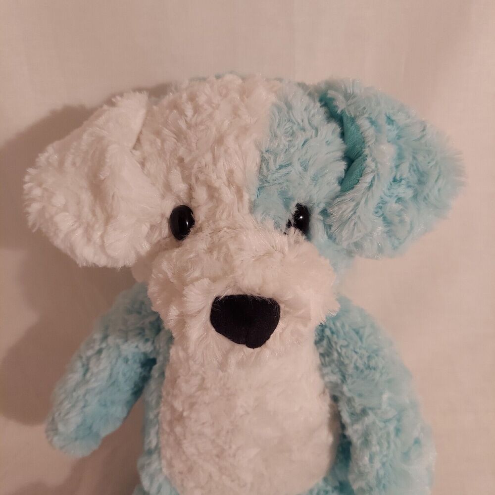Manhattan Toy Company Aqua Blue Green White Dog Puppy Stuffed Animal Plush 2022